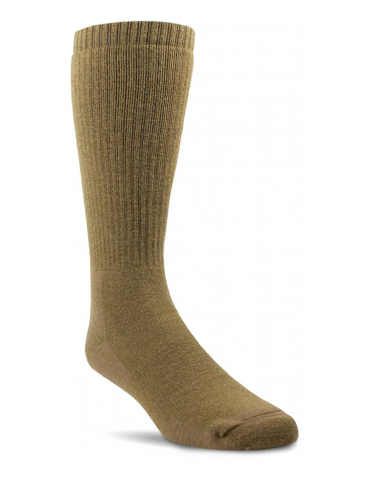 Brown knee-high sock on a white background