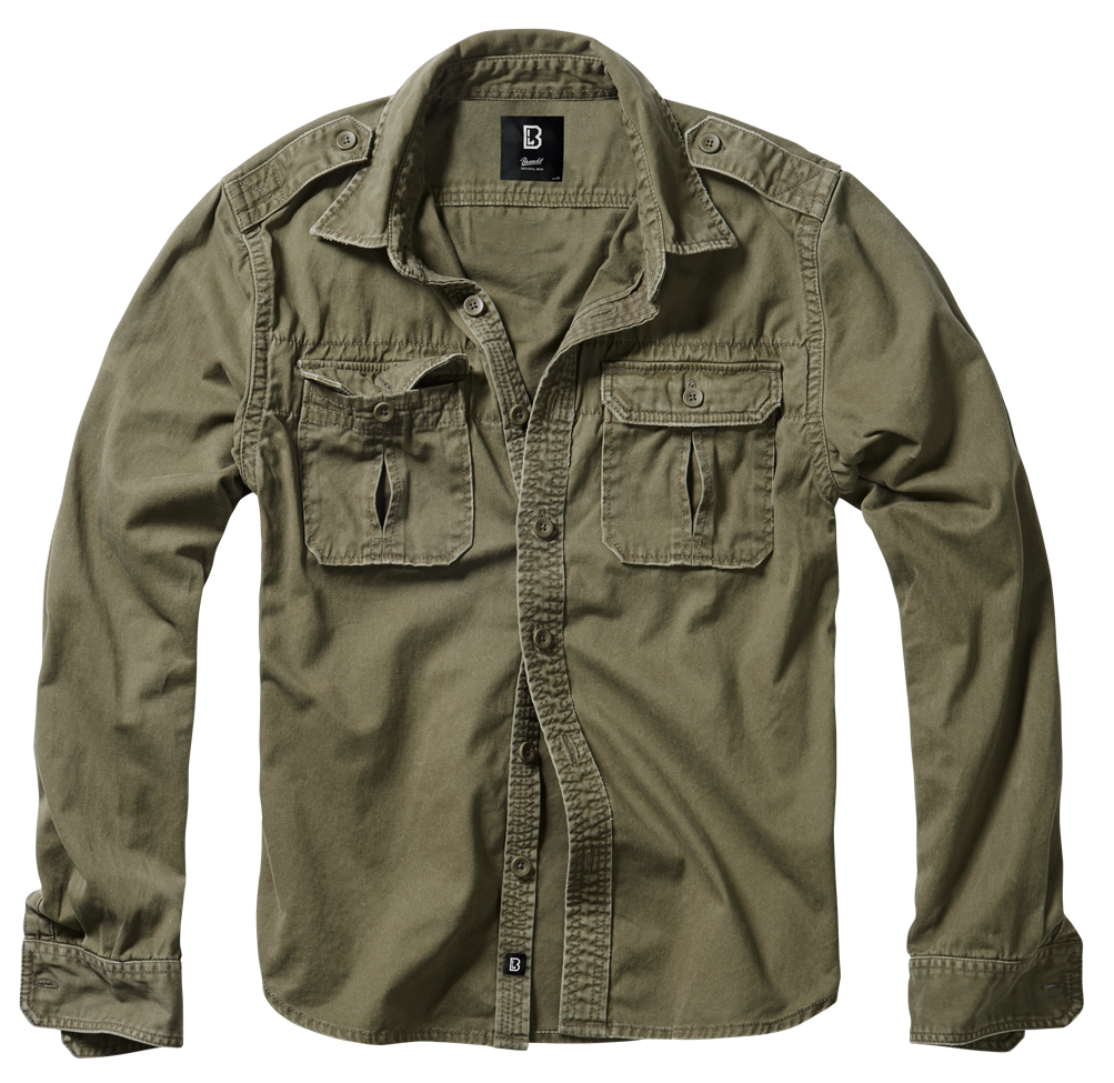 Brandit Rugged Shirt Long Sleeve olive