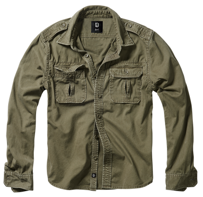 Brandit Rugged Shirt Long Sleeve olive