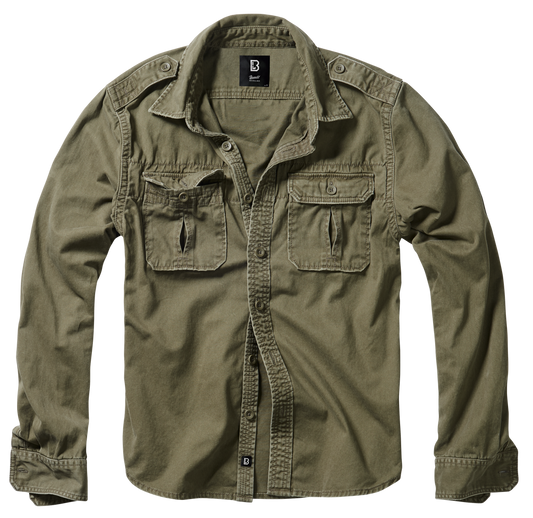 Brandit Rugged Shirt Long Sleeve olive