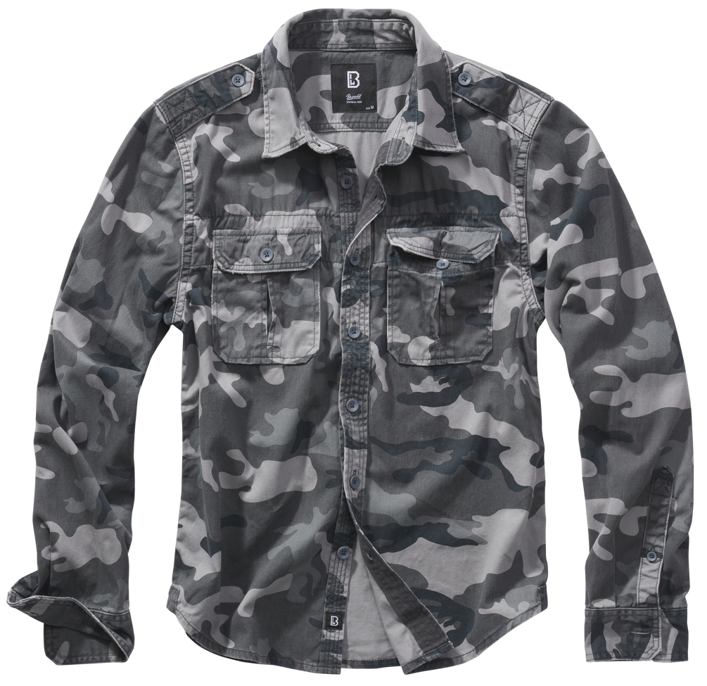 Brandit Rugged Shirt Long Sleeve camo