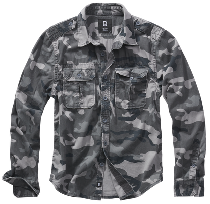 Brandit Rugged Shirt Long Sleeve camo