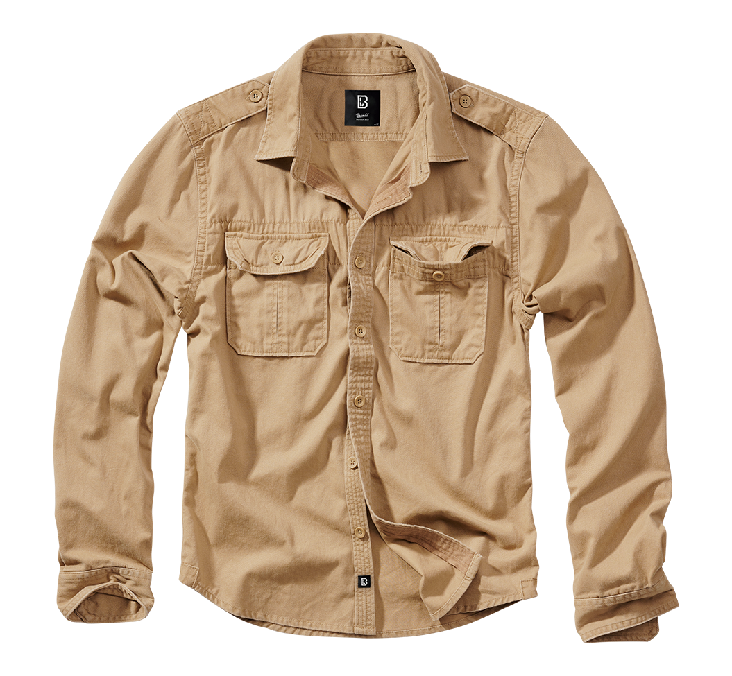 Brandit Rugged Shirt Long Sleeve tan