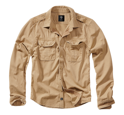 Brandit Rugged Shirt Long Sleeve tan