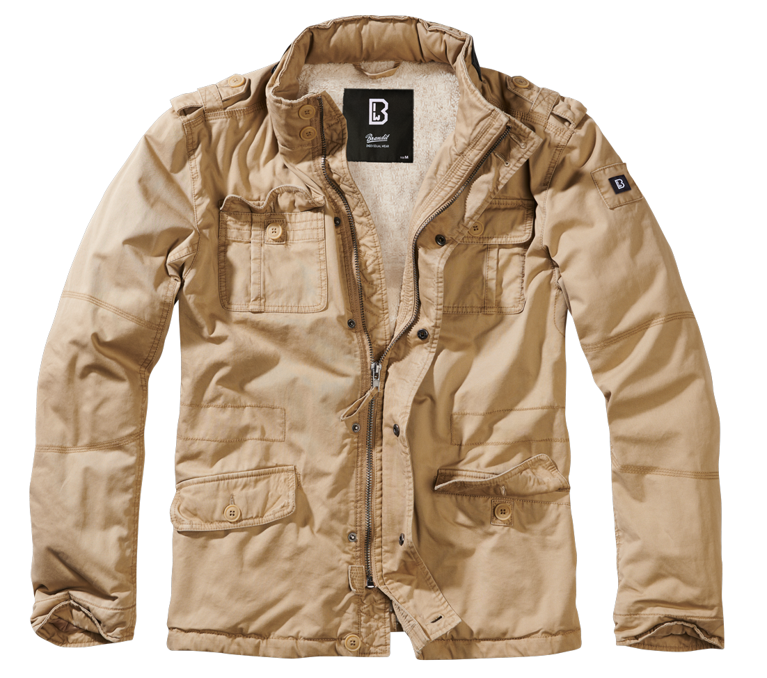 Brandit Sherpa-lined Military Jacket Tan