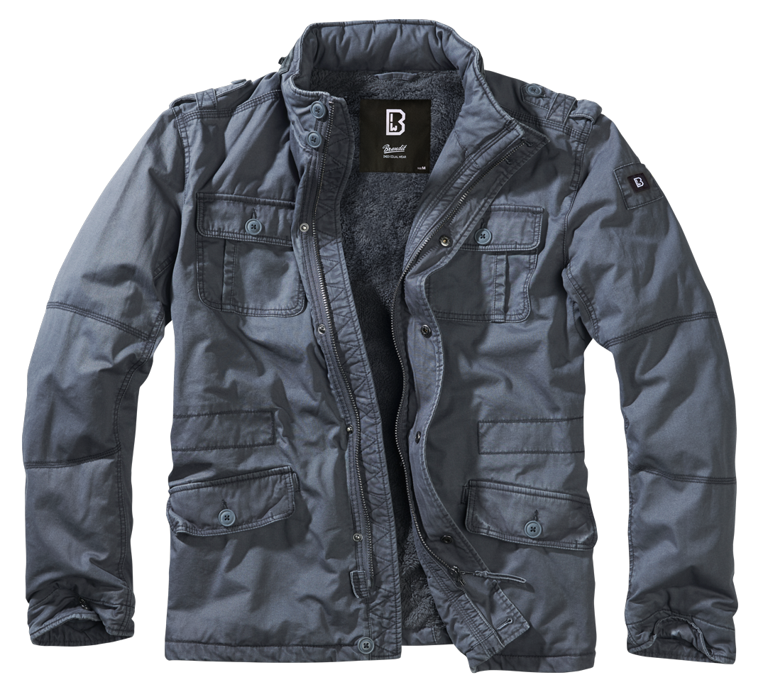 Brandit Sherpa-lined Military Jacket navy