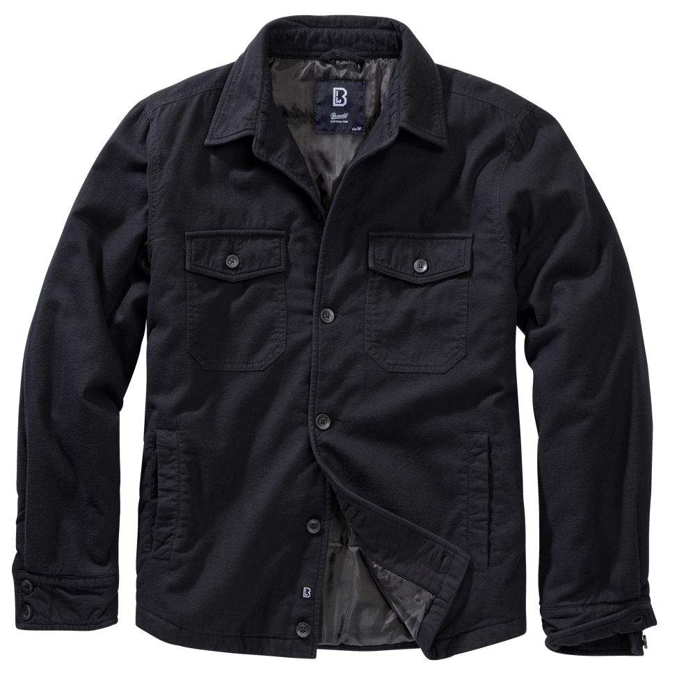 Brandit Flannel Lumber Jacket Quilted black