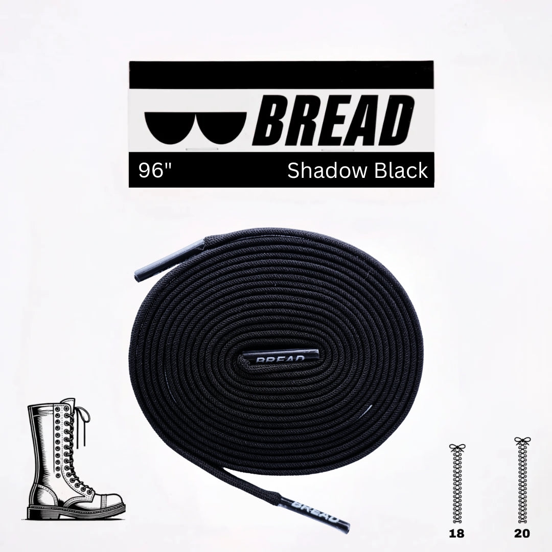Shadow Black Shoelaces