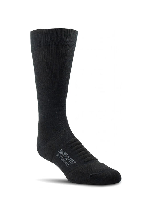 Black sock on a white background