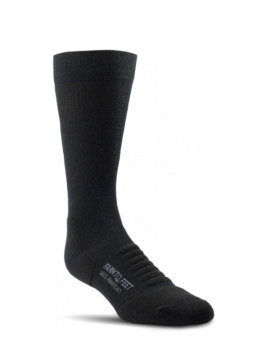 Black sock on a white background