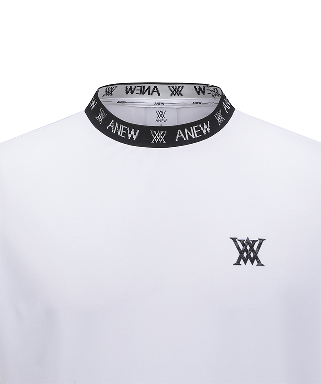 White Men's ANEW Golf Polo Shirt collar
