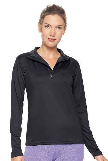 Women's Quarter Zip Long Sleeve Pullover