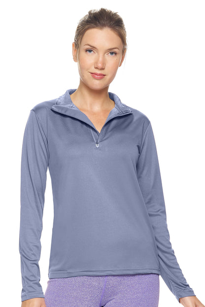 Women's Quarter Zip Long Sleeve Pullover
