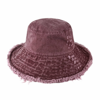 Plain Frayed Bucket Hat