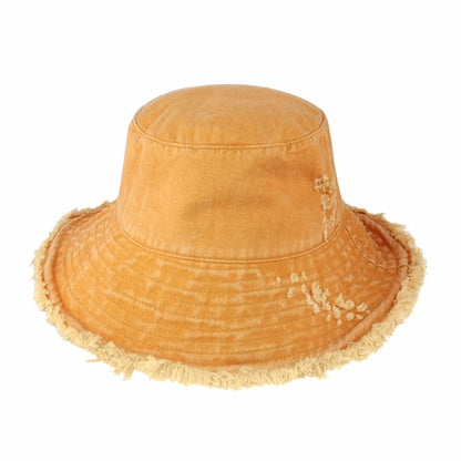Plain Frayed Bucket Hat