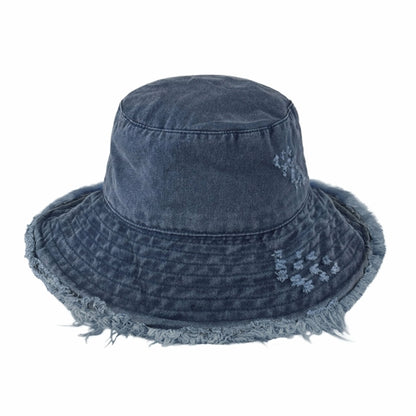 Plain Frayed Bucket Hat