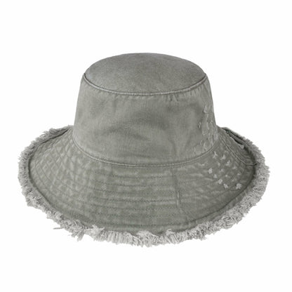 Plain Frayed Bucket Hat