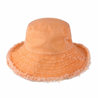 Plain Frayed Bucket Hat