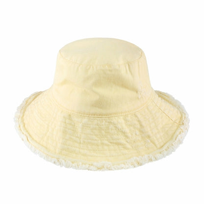 Plain Frayed Bucket Hat