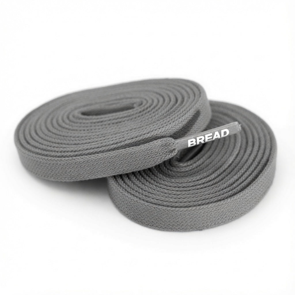 Gray Stretch Shoelaces
