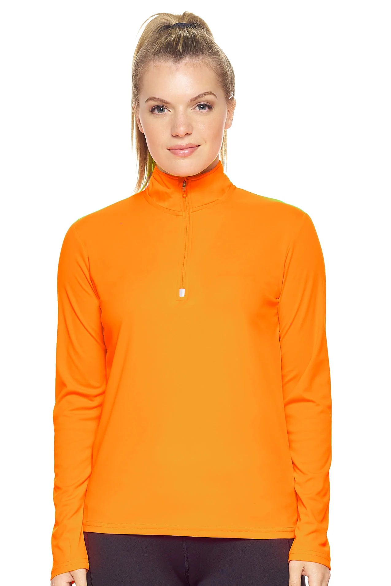 Women's Quarter Zip Long Sleeve Pullover