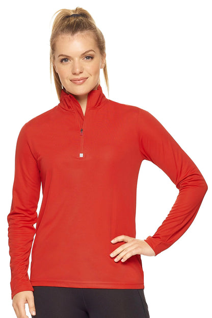 Women's Quarter Zip Long Sleeve Pullover