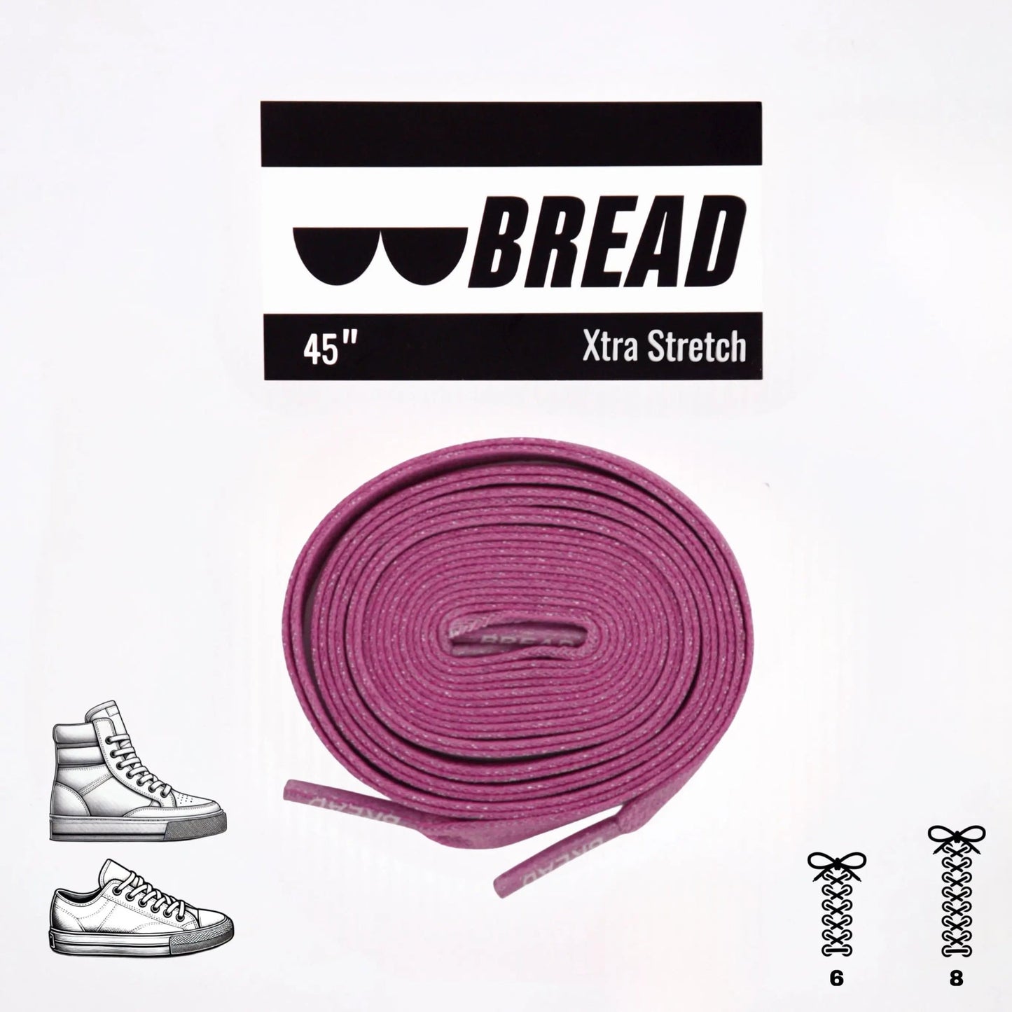 Pink Stretch Shoelaces