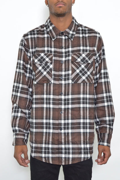 Men's Brown Flannel Shirt