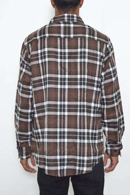 Men's Brown Flannel Shirt