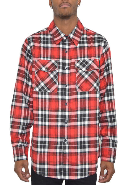 Men's Red Flannel Shirt