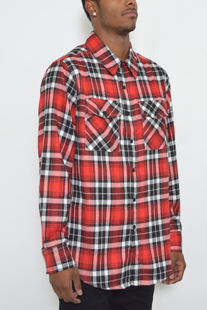 Men's Red Flannel Shirt