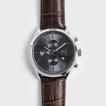 Men's Luxury Chronograph Leather Band Watch