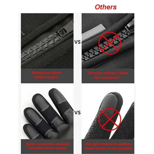 Touchscreen Winter Gloves with Grips zipper function