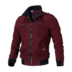 Men's Waterproof Winter Bomber Jacket red