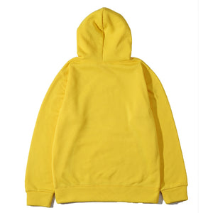 Basic Pullover Hoodie yellow back