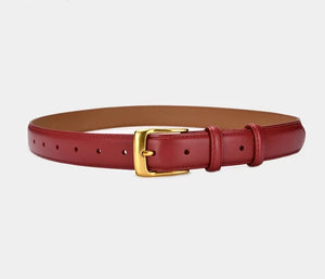 Women's Genuine Leather Belt red