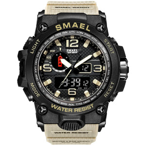 44075472093404Waterproof Wrist Watch black and khaki