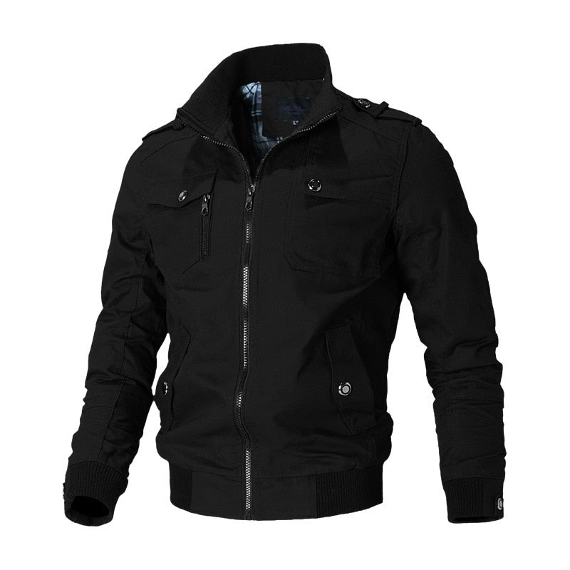 Men's Waterproof Winter Bomber Jacket black