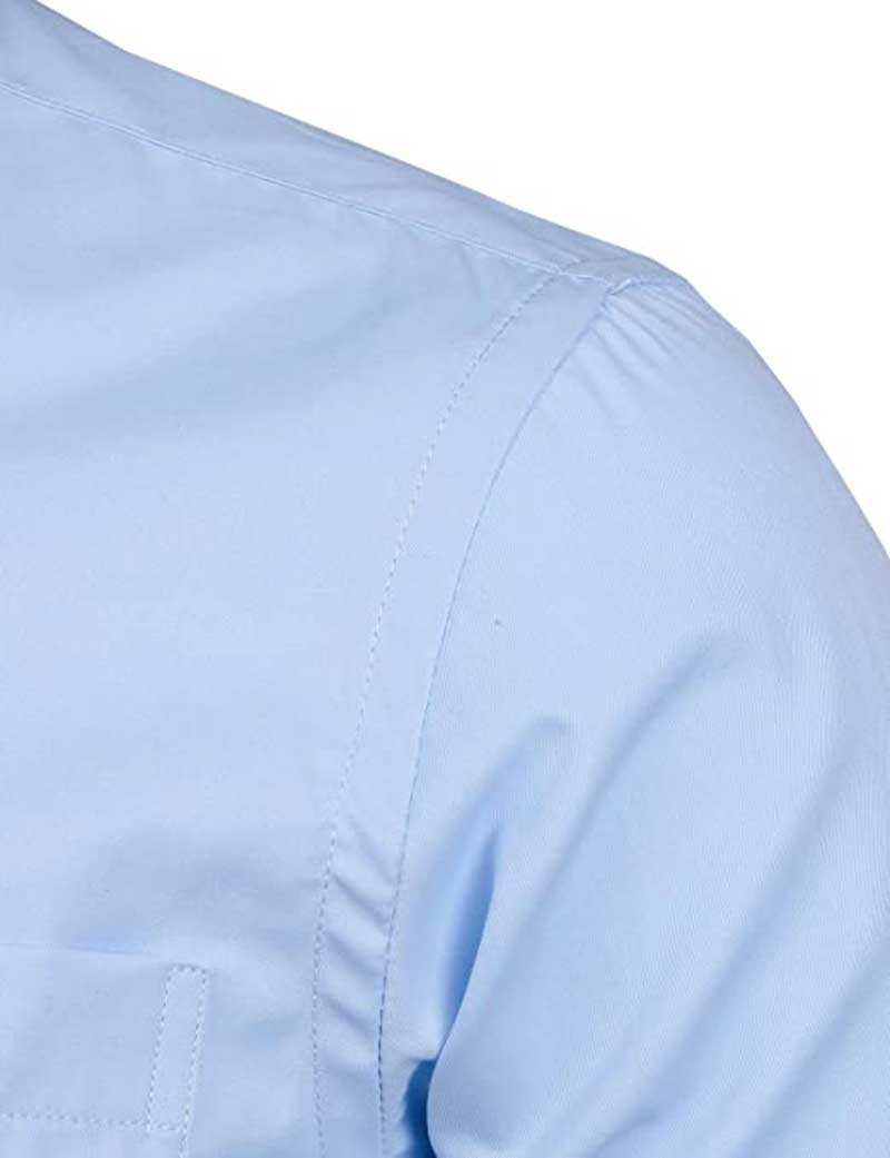Men's Dress Shirt Button Down shoulder in blue