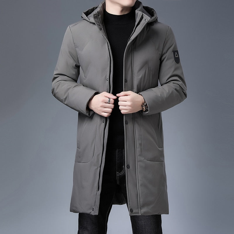 Men's Heavy Winter Travel Jacket and Overcoat grey