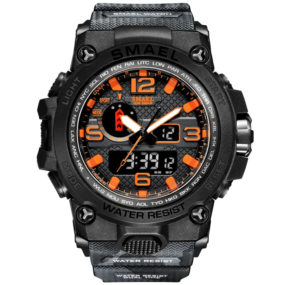 Waterproof Wrist Watch black and orange