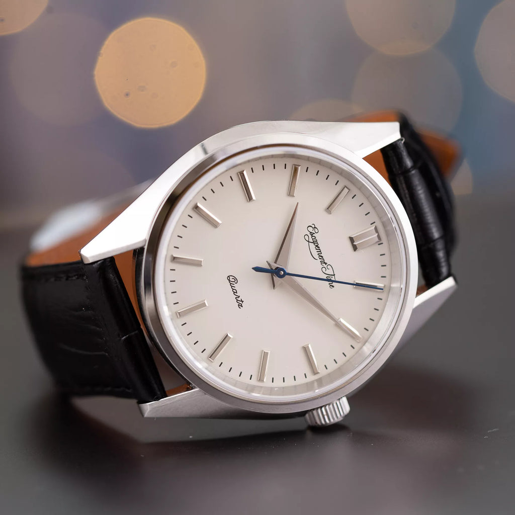 The Formal Leather Watch white face and brown band