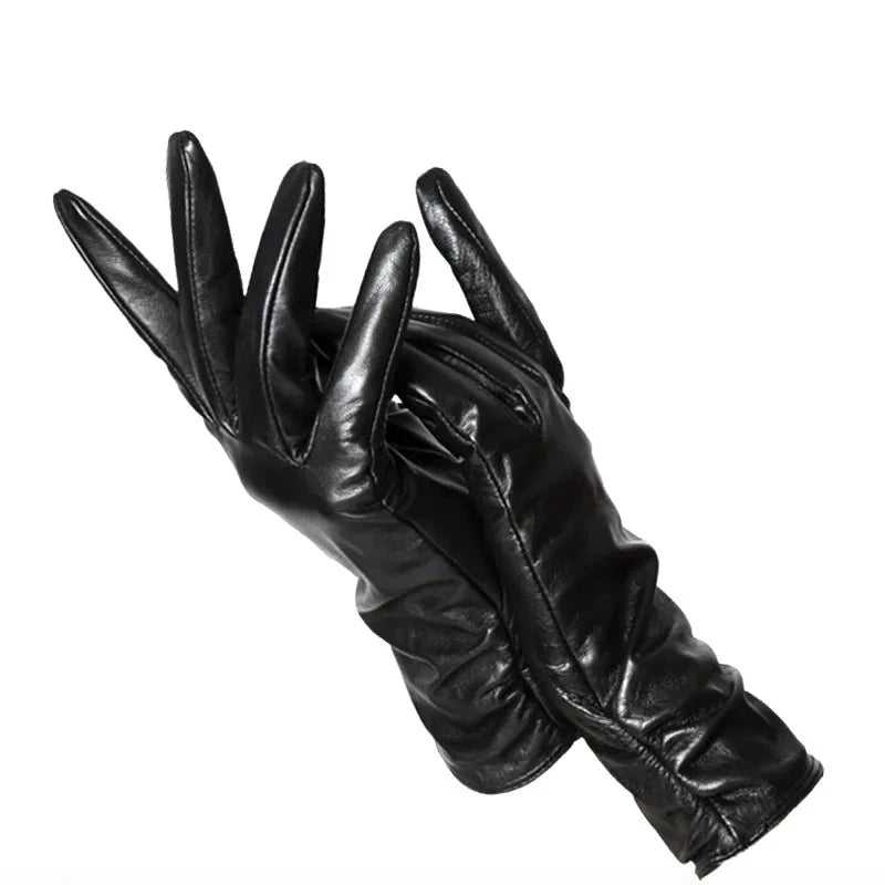 Women's Classy Leather Gloves black