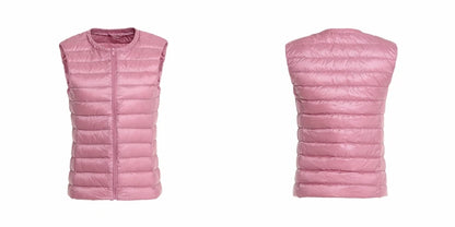 Plain Women's Sleeveless Puffer Vest