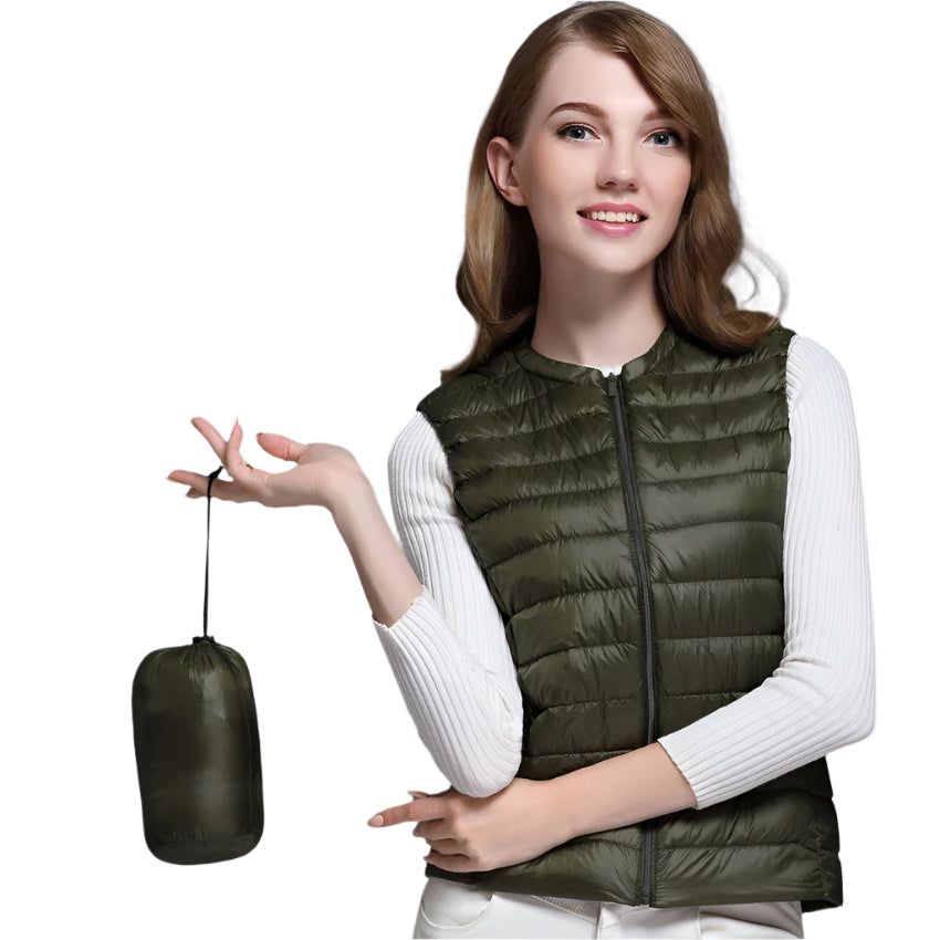 Plain Women's Sleeveless Puffer Vest