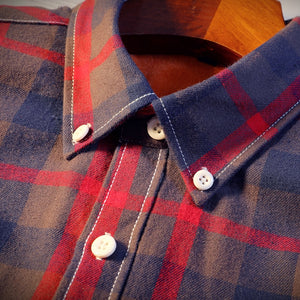 Insulated Flannel Button-Down Shirt collar