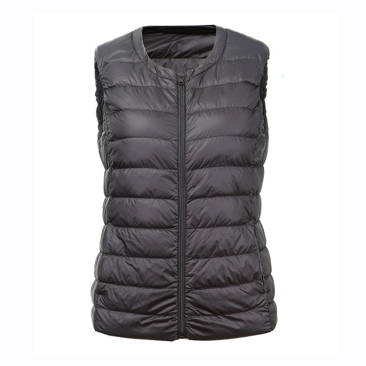 Women's Thick Winter Cotton Padded Vest black