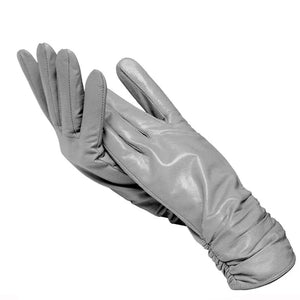 Women's Classy Leather Gloves grey