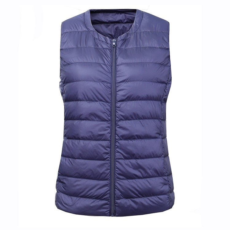 Women's Thick Winter Cotton Padded Vest purple