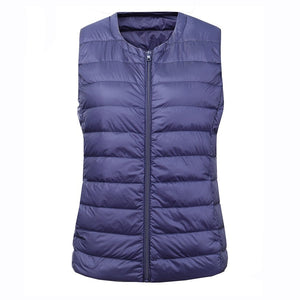 Women's Thick Winter Cotton Padded Vest purple